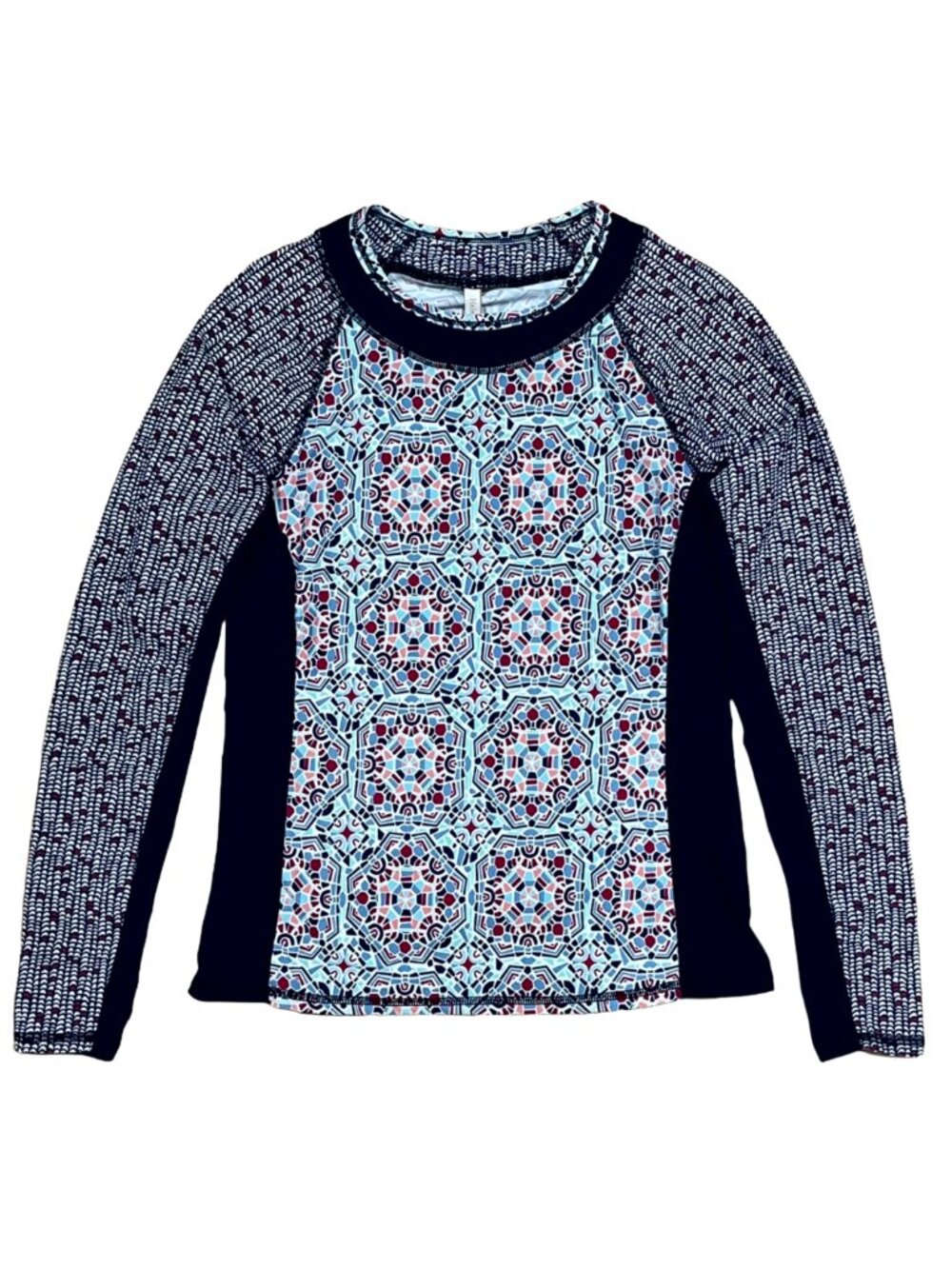 Helen Jon UPF 50+ Rash Guard Swim Shirt Geometric Long Sleeve L - Picture 4 of 10